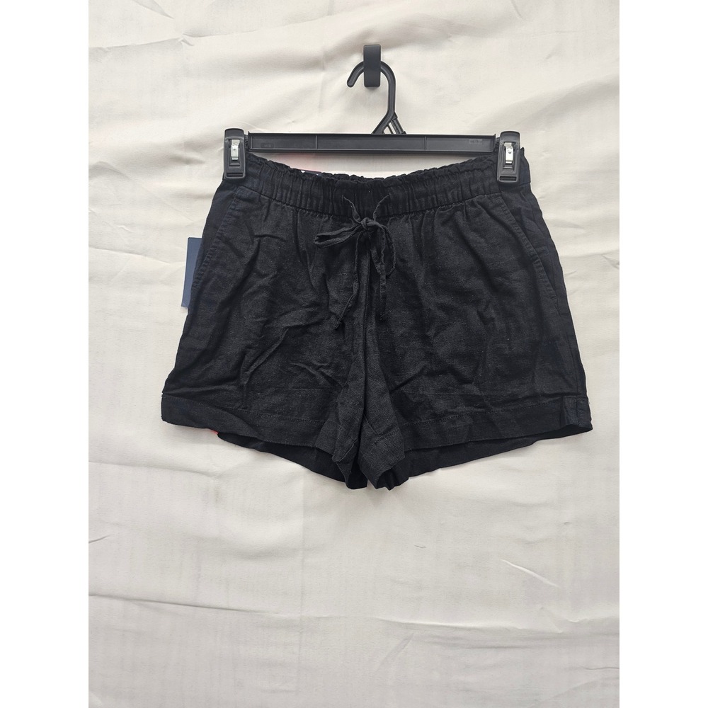 Gap Womens Linen Pull-On Shorts Black Linen Blend Casual Size‎ XS